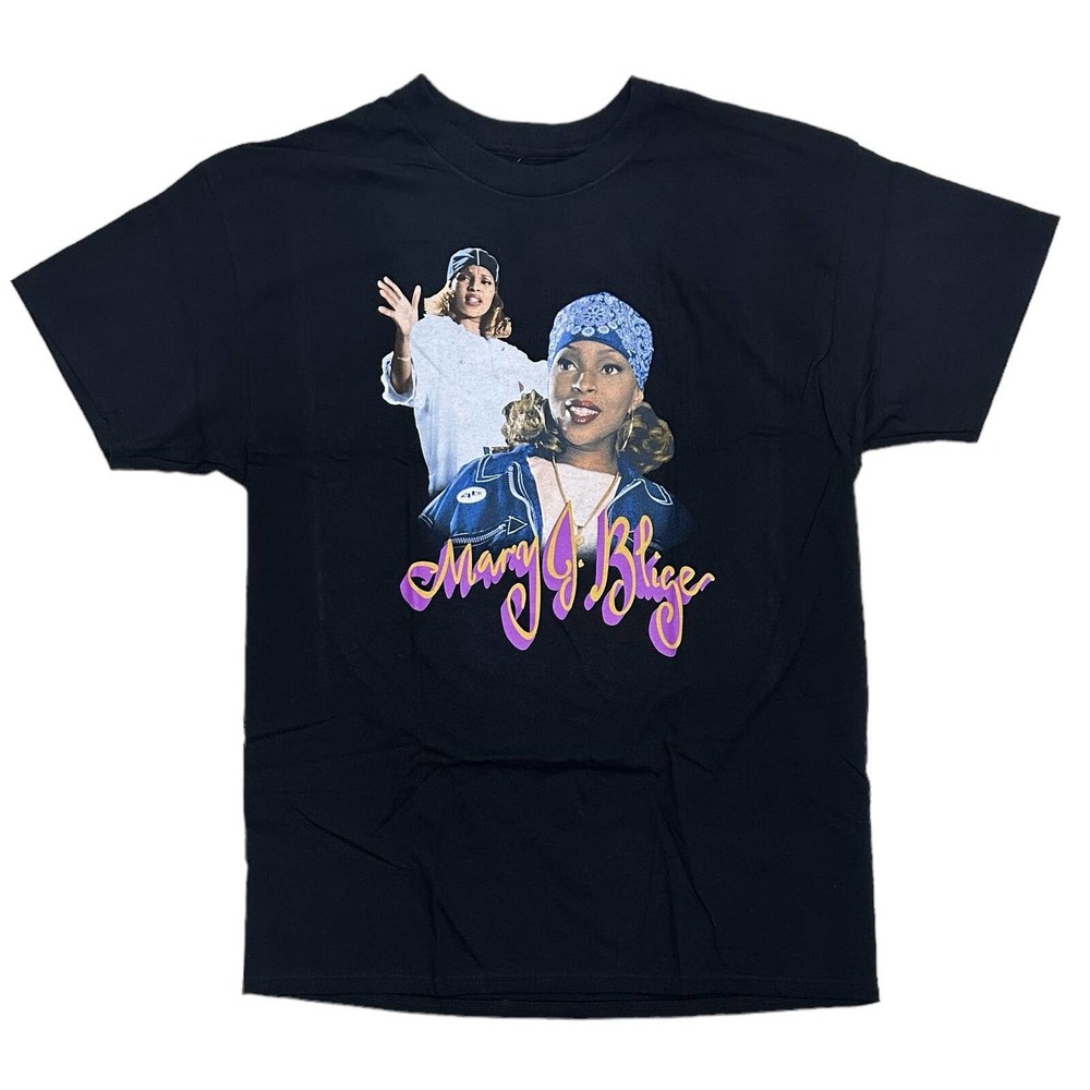 Mary J. Blige Men's Officially Licensed Neon Signature Graphic Print Tee T-Shirt